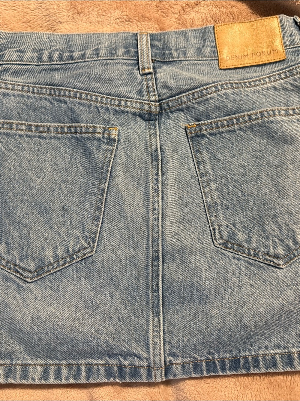 Denim Forum by Aritzia Light Blue Denim Mini Skirt - Picture 2 of 8